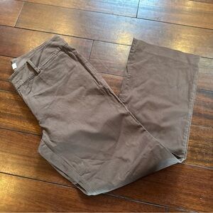LOFT BROWN CHINO SOFT PANTS Women’s SZ 10 Boot Cut Dress Pant Workwear 34x31